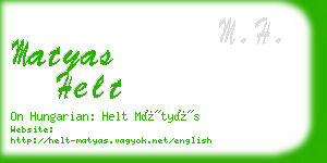 matyas helt business card